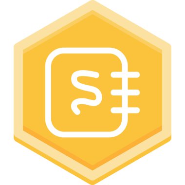 Yıldırımın bir simgesinin vektör çizimi