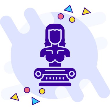 Doldurulmuş robot yapay zeka simgesi - özet biçimi