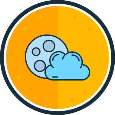 Bulut. Web simgesi basit illüstrasyon