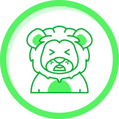 kızgın emoji simgesi - özet biçiminde