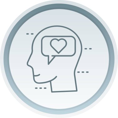 Beyaz arka planda izole edilmiş, modaya uygun düz tarzda aşk ikonu olan beyin. Web siteniz için insan sembolü, logo, logo, ui, ve