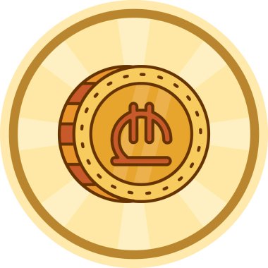 Bozuk para. Web simgesi basit illüstrasyon