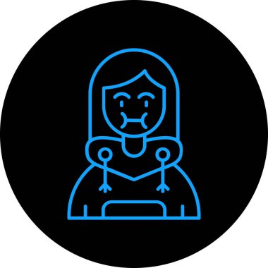 Vektör Kız Simgesi illüstrasyonu