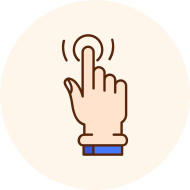 beyaz arkaplanda izole edilmiş dokunmatik simge vektörü, şeffaf işaret dokunur