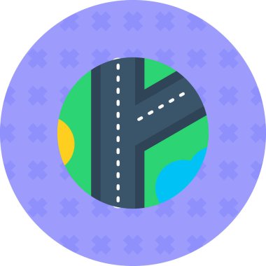 yol simgesi vektör illüstrasyonu