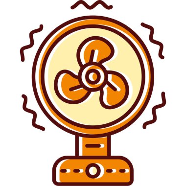 Klima simgesi renk ana hatları vektörü