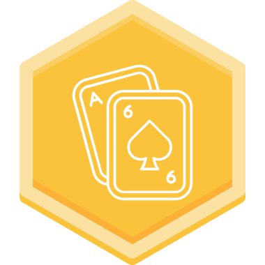 Poker kartları vektör simgesi modern basit tasarım illüstrasyonu