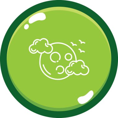 Bulut simgesi vektör illüstrasyonu