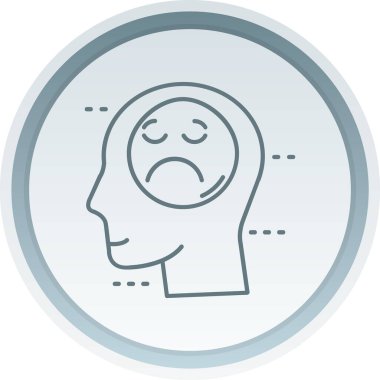 modada izole edilmiş arka planda üzgün yüz simgesi