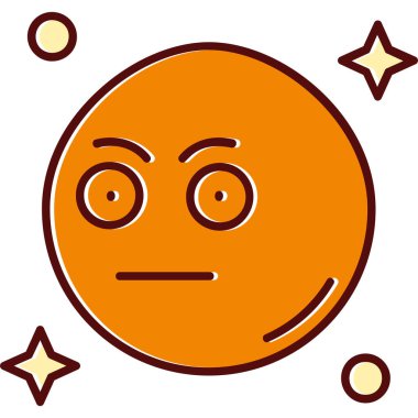 sevimli bir gezegen karikatürü.