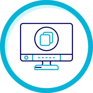 Dizüstü bilgisayar simgesi vektör çizimi