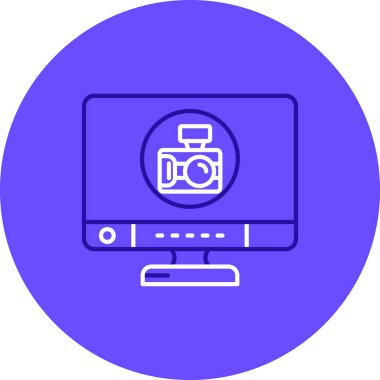 Kamera. Web simgesi basit illüstrasyon