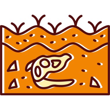 Elle çizilmiş karikatür karalaması. Kemikli şirin bir çizgi köpek.