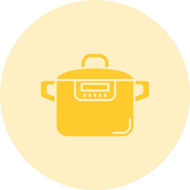 yemek düz renk çizgisi simgesi