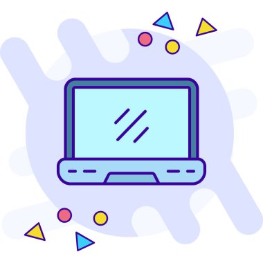 dizüstü bilgisayar simgesi, vektör illüstrasyonu