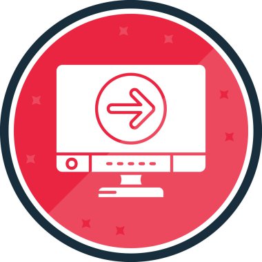 bilgisayar ekranı simgesi, vektör illüstrasyonu