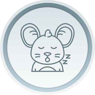 Uyuyan tavşan çizimi, düzenlenebilir vuruş, simge