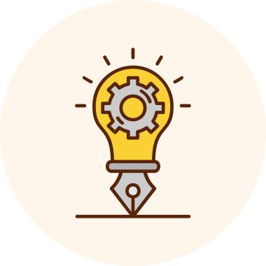 ampul vektör simgesi modern basit illüstrasyon