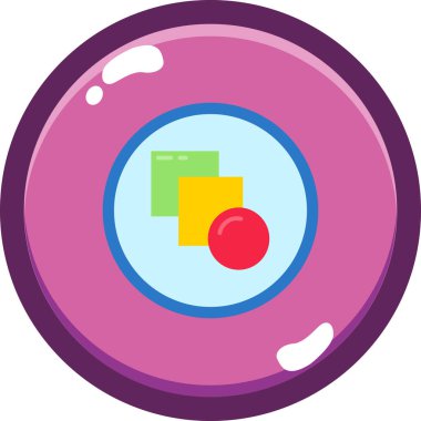 Oyun topu ikonu, vektör illüstrasyonu. dizayn