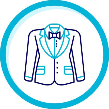 Smokin kravat ikonu. Web için smokin vektör simgelerinin özet çizimi