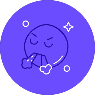 Çizgi Ay ve yıldız simgesi beyaz arkaplanda izole edildi. Renkli taslak konsepti. Vektör