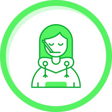 Kitabı ve dizüstü bilgisayarı olan bir kız vektör ikonu tasarımı çizimi