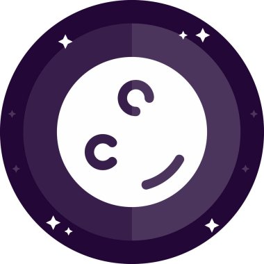 Ay. Web simgesi basit illüstrasyon