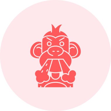 maymun kafası vektör illüstrasyonu