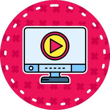 video. Web simgesi basit illüstrasyon