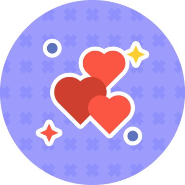 Kalp. Web simgesi basit illüstrasyon