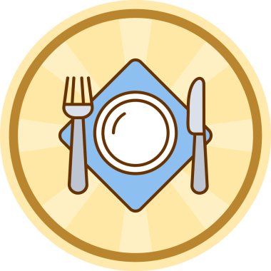 Restoran simgesi vektör illüstrasyonu