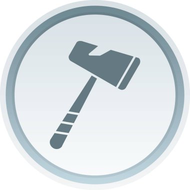 Çember vektöründeki balta simgesi izole edildi