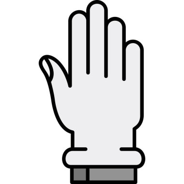 Eldiven simgesiyle el, taslak biçimi