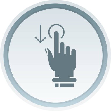 Parmakla işaret eden bir ikonla..