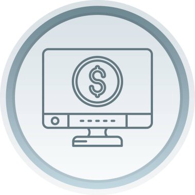 Para için. Web simgesi basit illüstrasyon