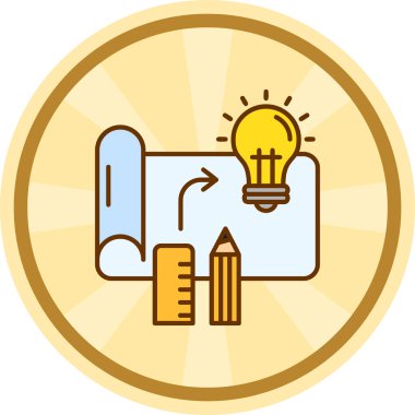 Fikir simgesi vektör illüstrasyonu