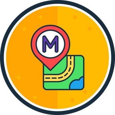 konum belirleyici simgesi doldurulmuş - taslak biçimi