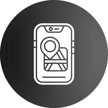 Moda biçimi izole edilmiş arka planda cep telefonu simgesi