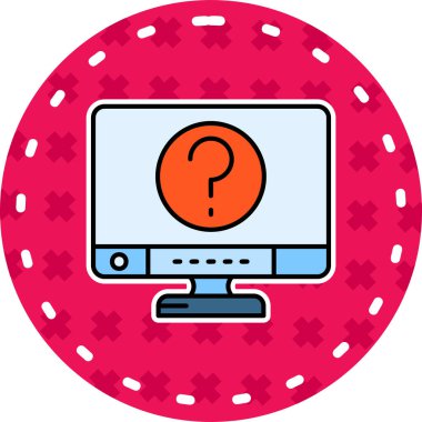 Bilgisayar. Web simgesi basit illüstrasyon