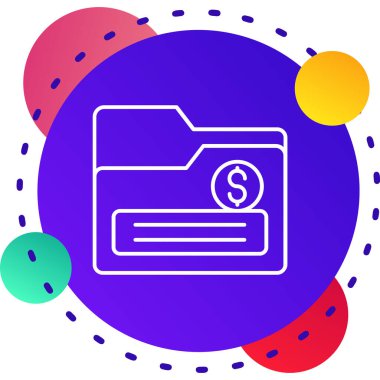 çizgi para simgesi beyaz arkaplanda izole. Dolar ve dolar sembolü. Nakit para ikonu. Renkli taslak konsepti. vektör