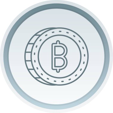 bitcoin. Web simgesi basit illüstrasyon