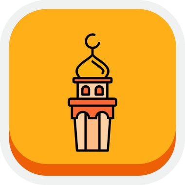 Müslüman camii vektör illüstrasyonu