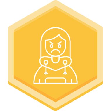 Ağlayan kız vektör simgesi