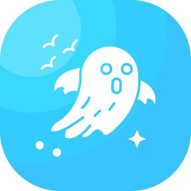 Şirin bir hayalet çizgi filminin vektör çizimi