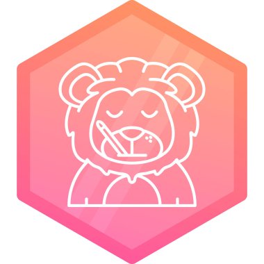 Çizgi ayı simgesi beyaz arkaplanda izole edildi. Renkli taslak konsepti. vektör.