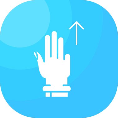 Eldiven simgesi ile el, vektör tasarımı