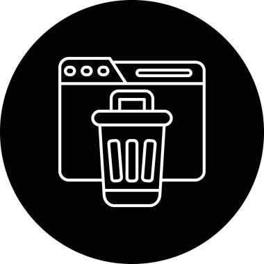 Bin simge vektör illüstrasyonu