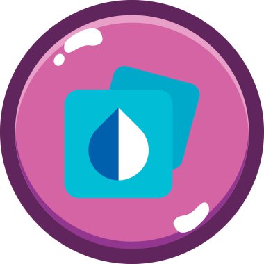 Mavi ve mor su ikonunun vektör çizimi