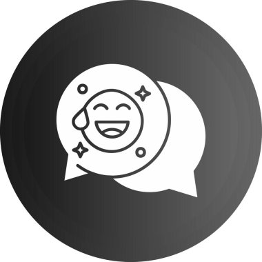 Konuşma balonu gülümseme simgesiyle