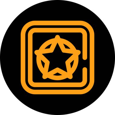 Bir yıldız simgesinin vektör illüstrasyonu